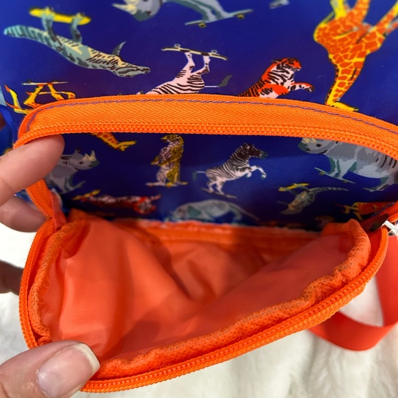 ⬇️PRICE⬇️ CAT & JACK • Blue & Orange Animal Print Back Pack • Small ( Kids) - Picture 4 of 9